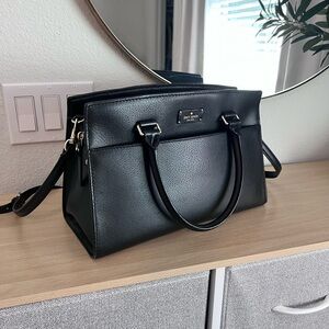 Kate Spade Black Caley Satchel Hand Bag + Crossbody
